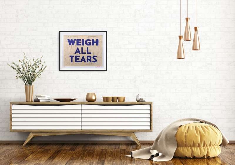 william kentridge -`weigh all tears`print