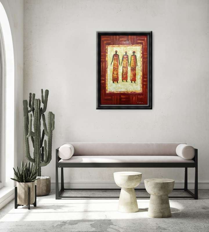 african figurative oil painting
