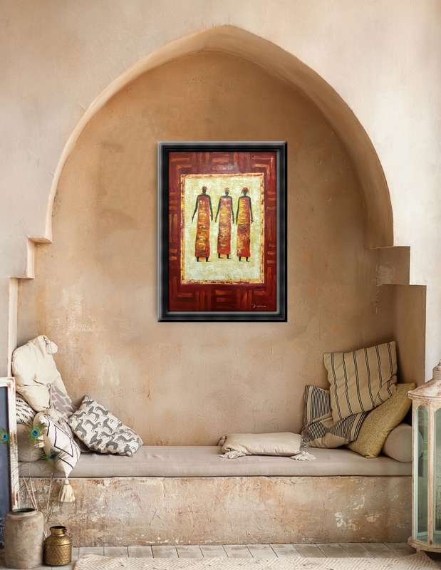 african figurative oil painting