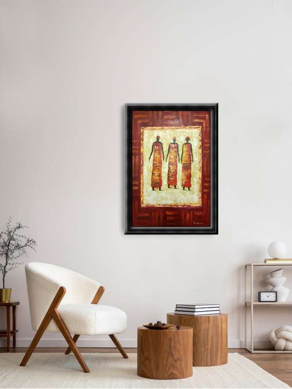 african figurative oil painting