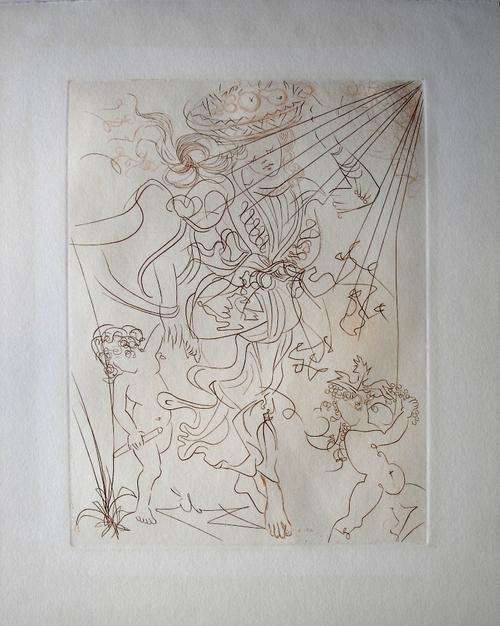 OCTOBER SPECIAL --------------   SALVADOR DALI "AUTUMN" ETCHING IN SANGUINE  !!!!! R10 000-00 !!!!
