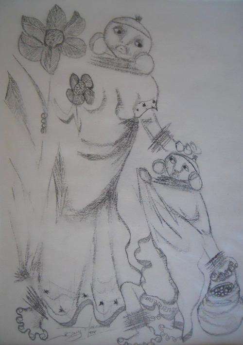 BILLY MOLOKENG "MOTHER & CHILD" GRAPHITE