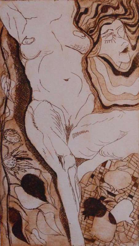 NOVEMBER SPECIAL ----------------  YAKKOV, ETCHING IN SANGUINE, !!!!!!! R2 500-00 !!!!!!!!