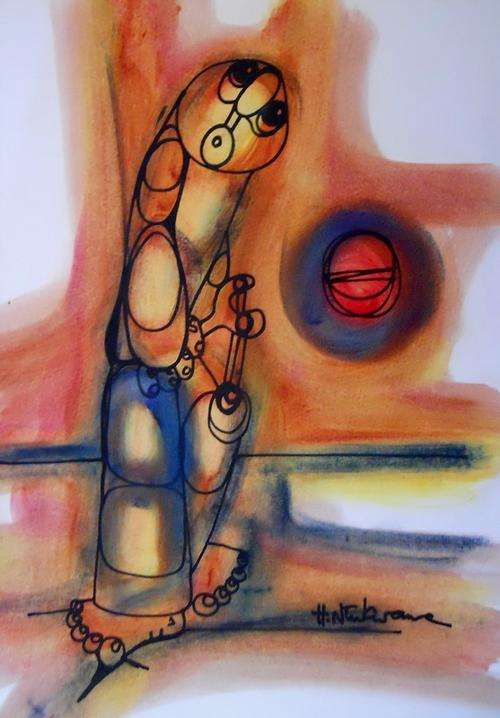 HARGREAVES NTUKWANA, WATERCOLOUR, # 8,  !!!! R1 500-00 !!!!!!