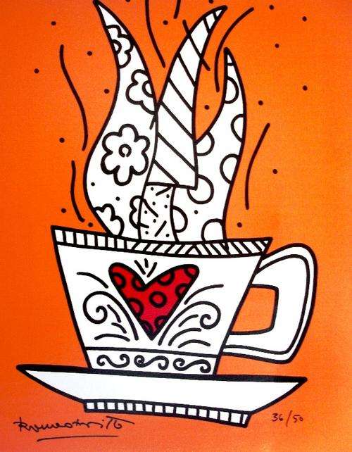 Romero Britto -  cappuccino cup