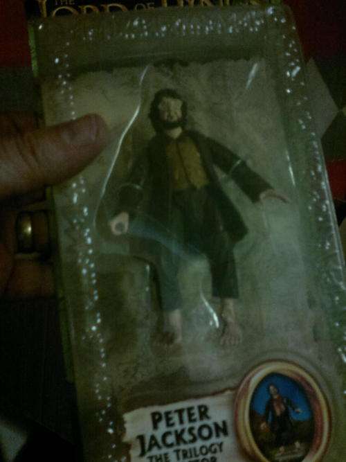 carded lord of the rings action figure Peter Jackson as a hobiit -rare item