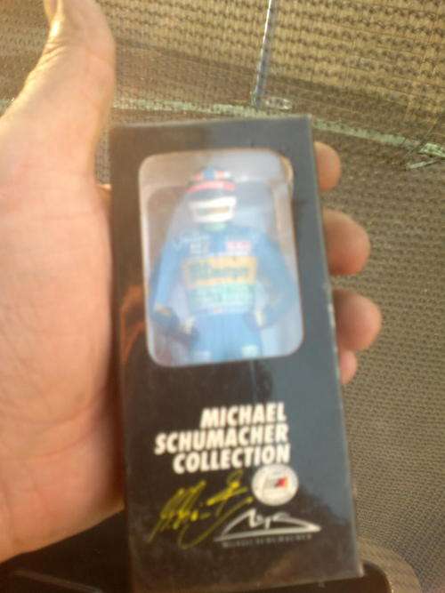 racing driver 1:18 scale figure michael schumaker  in box