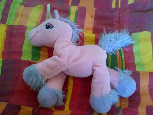 GORGEOUS LARGE PLUSH PONY/UNICORN 26CM L,,33CM H IMPORTED!