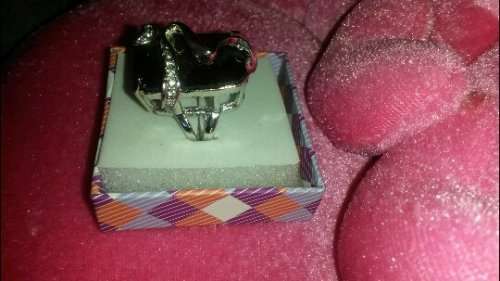 STUNNING BIG AND BOLD SILVER COATED RING, SIZE 10