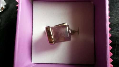 100% NATURAL AMETHYST SILVER RING, SIZE 6