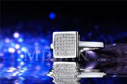1X ONLY MICRO PAVE 0.49CT CREATED.DIAMOND RING - Size 7/O