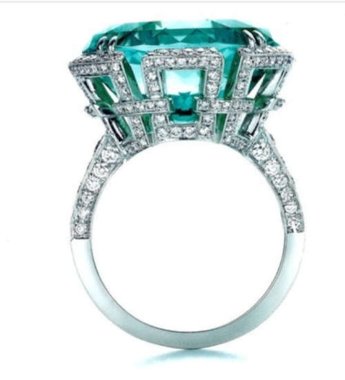 LARGE NATURAL TOURMALINE RING, 925 STAMPED, RHODIUM PLATED. SIZE 8