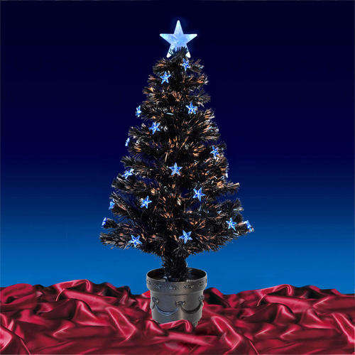 80CM FIBRE OPTIC TREE WITH STARS