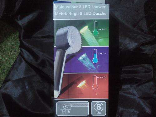 shower head. multi colour 8 LED