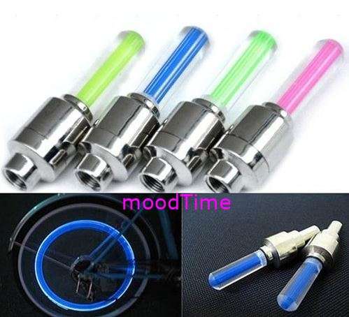 Pink with Red LED - Car, Bicycle or Bike LED Tyre Valve Cap (Pack of 2) (In Stock)