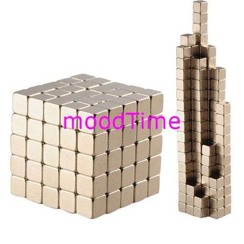 4mm 125pcs Neodymium Magnetic Block Puzzle Silver