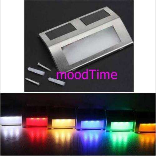 3-LED Solar Step Light Garden Wall Light