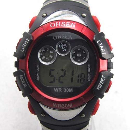 Digital Watch With Week / Alarm / Stopwatch / EL Backlight / Waterproof