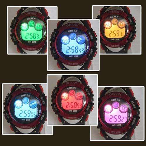 Digital Watch With Week / Alarm / Stopwatch / EL Backlight / Waterproof