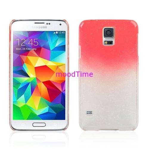 Water Drop Pattern Protective Back Case for Samsung Galaxy S5 i9600 + Screen Protector - Red