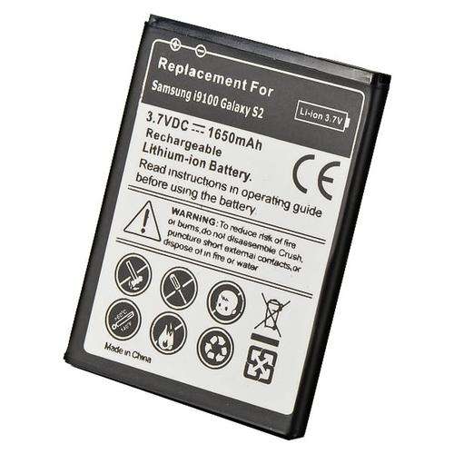 1650mAh Rechargeable Replacement Battery for Samsung Galaxy S2 i9100