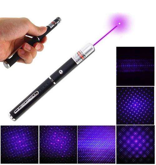 5mw 405nm Purple Light Laser Pointer Pen with Star Cap Head (In Stock)