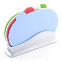 5pcs Colour coded chopping boards with stand