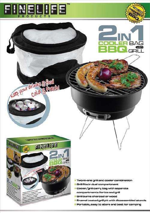 2 in 1 BBQ grill and cooler bag