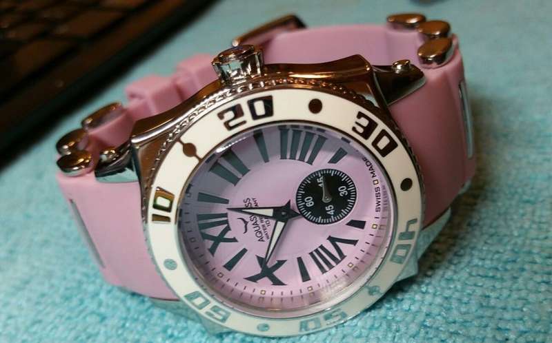 AquaSwiss SWISSport Diver Pink Watch Swiss Made