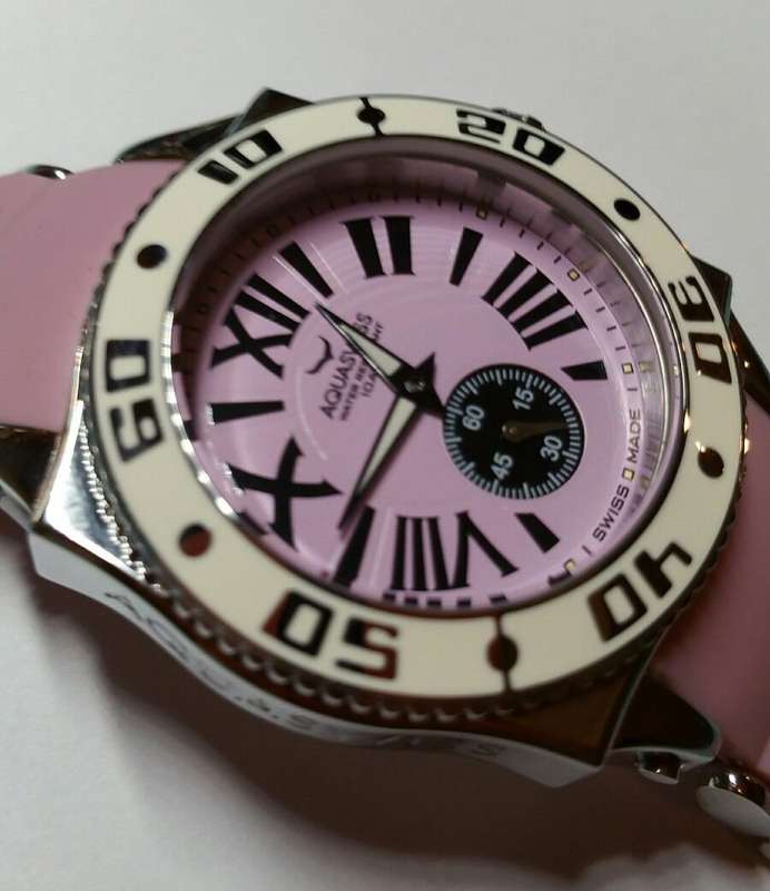 AquaSwiss SWISSport Diver Pink Watch Swiss Made