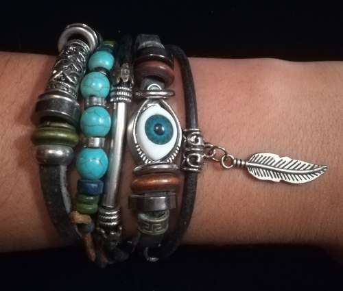 Unisex Multilayer Adjustable Leather Bracelet