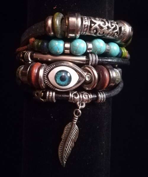 Unisex Multilayer Adjustable Leather Bracelet