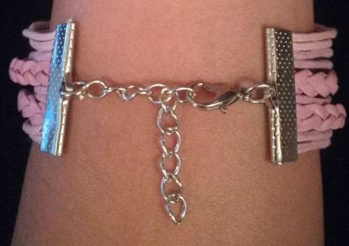 Love , Infinity , Angel wings faux leather multilayer charm bracelet
