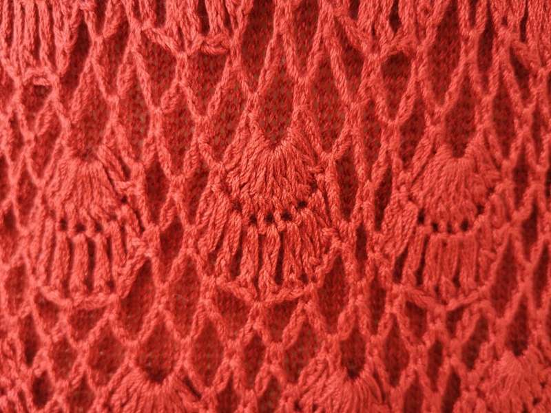 Crochet Beach Dress - Brick red / Orange