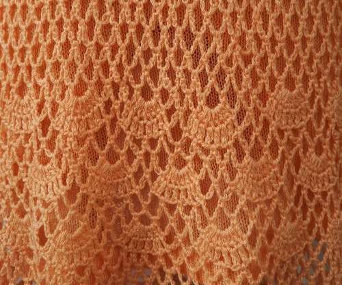 Crochet Beach Dress - Peach / Orange