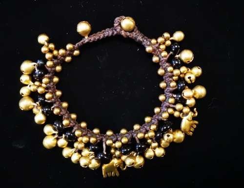 Boho Brass Beaded Bracelet