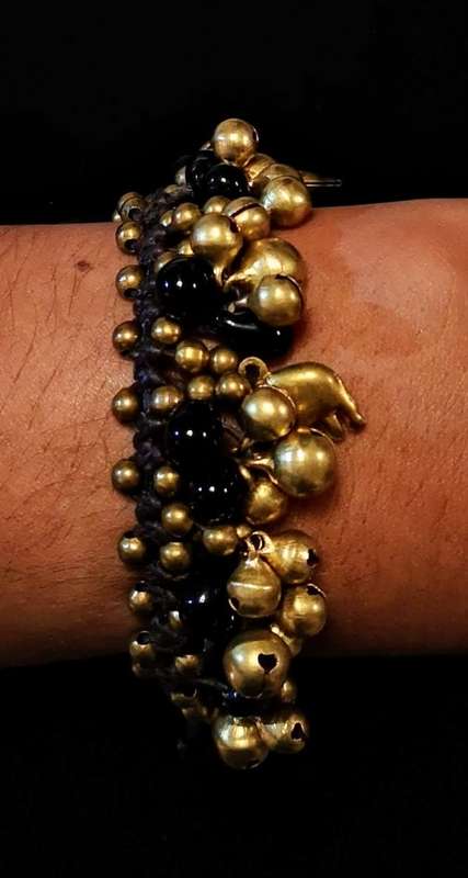 Boho Brass Beaded Bracelet