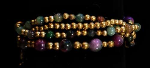 Boho Brass Beaded Bracelet