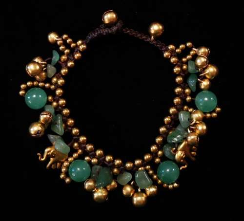 Boho Brass Beaded Bracelet