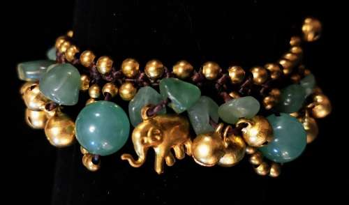 Boho Brass Beaded Bracelet