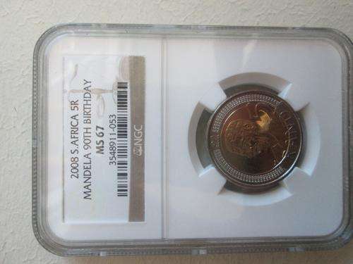 CRAZY R1 start MS67 Mandela 2008 Birthday NGC Graded