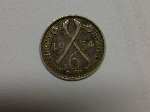 1934 6PENCE SOUTHERN RHODESIA