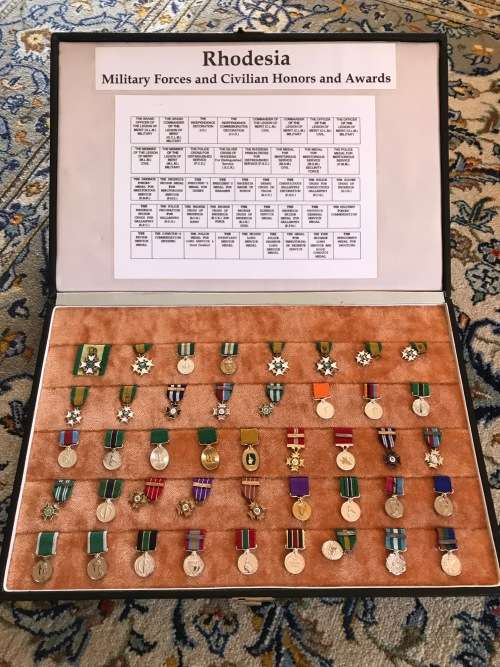 Boxed Set ~ 43 Miniture Rhodesian Military Forces and Civilian Honours and Awards