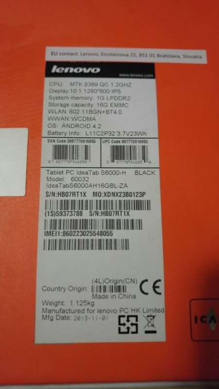 Lenovo Android Tablet - Free Delivery