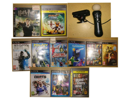 11 PS3 Games + PS3 Camera + PS3 Wand - Free Courier Delivery!