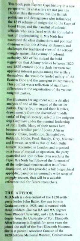 Party of 1820 Settlers, a Collective Experience in Emigration