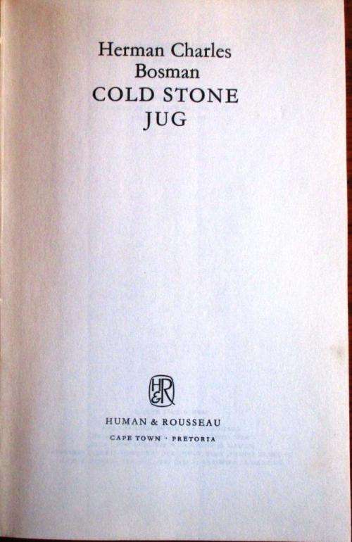 Cold Stone Jug - Herman Charles Bosman,
