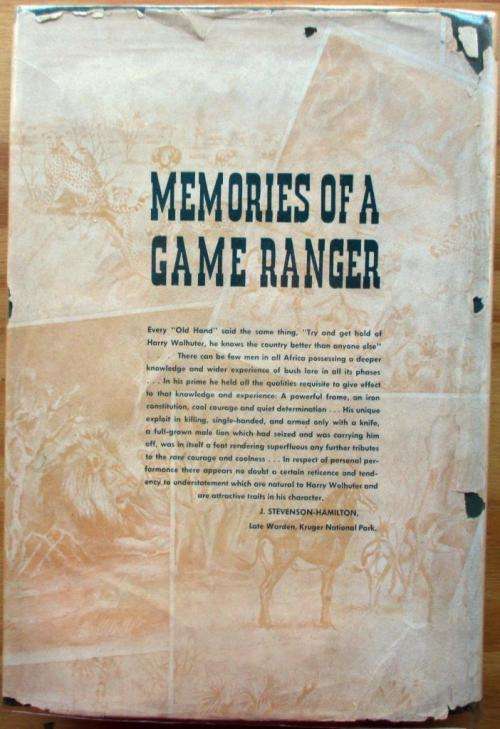 Memories of a Game Ranger Harry Wollhuter
