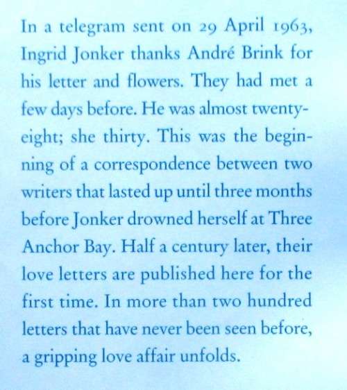 Flame in the Snow the Love Letters of Andre Brink Ingrid Jonker