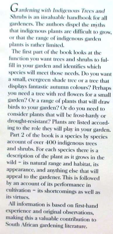 Gardening with Indigenous Trees and Shrubs
